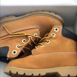 Timberland Kids Wheat Brown Lace-Up Boots